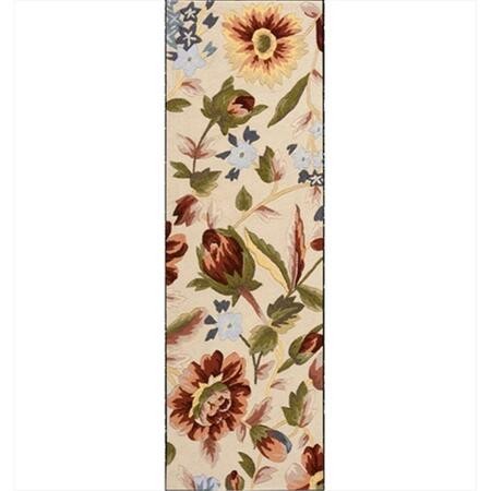 NOURISON Fantasy Area Rug Collection Ivory 2 ft 3 in. x 8 ft Runner 99446137319